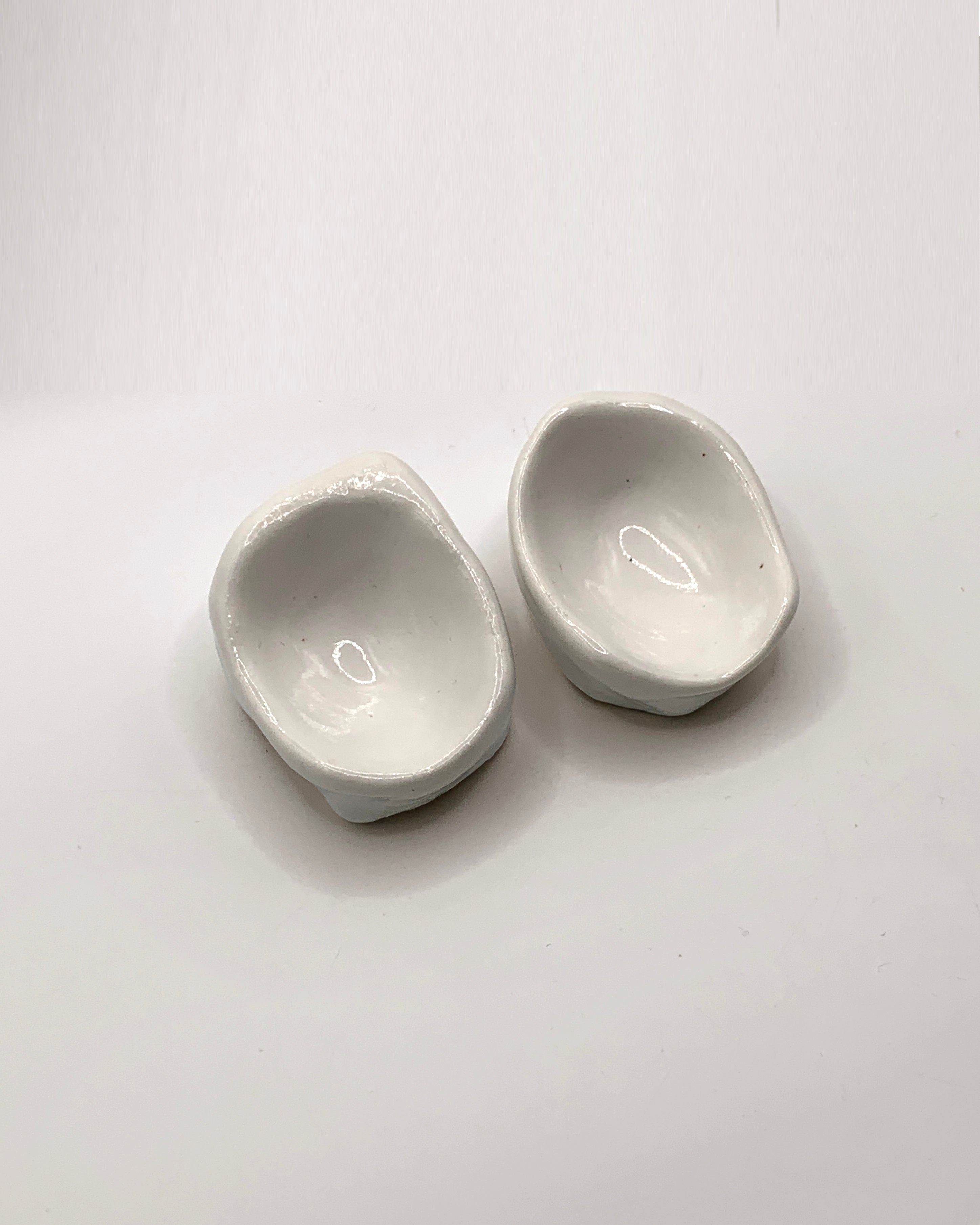 Handmade Porcelain Mini Vessel Pair