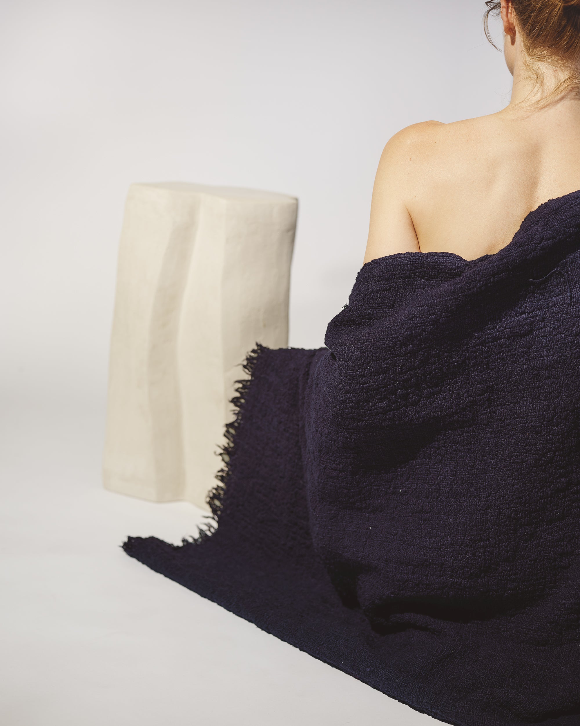 Handwoven Shawl - Cobalt