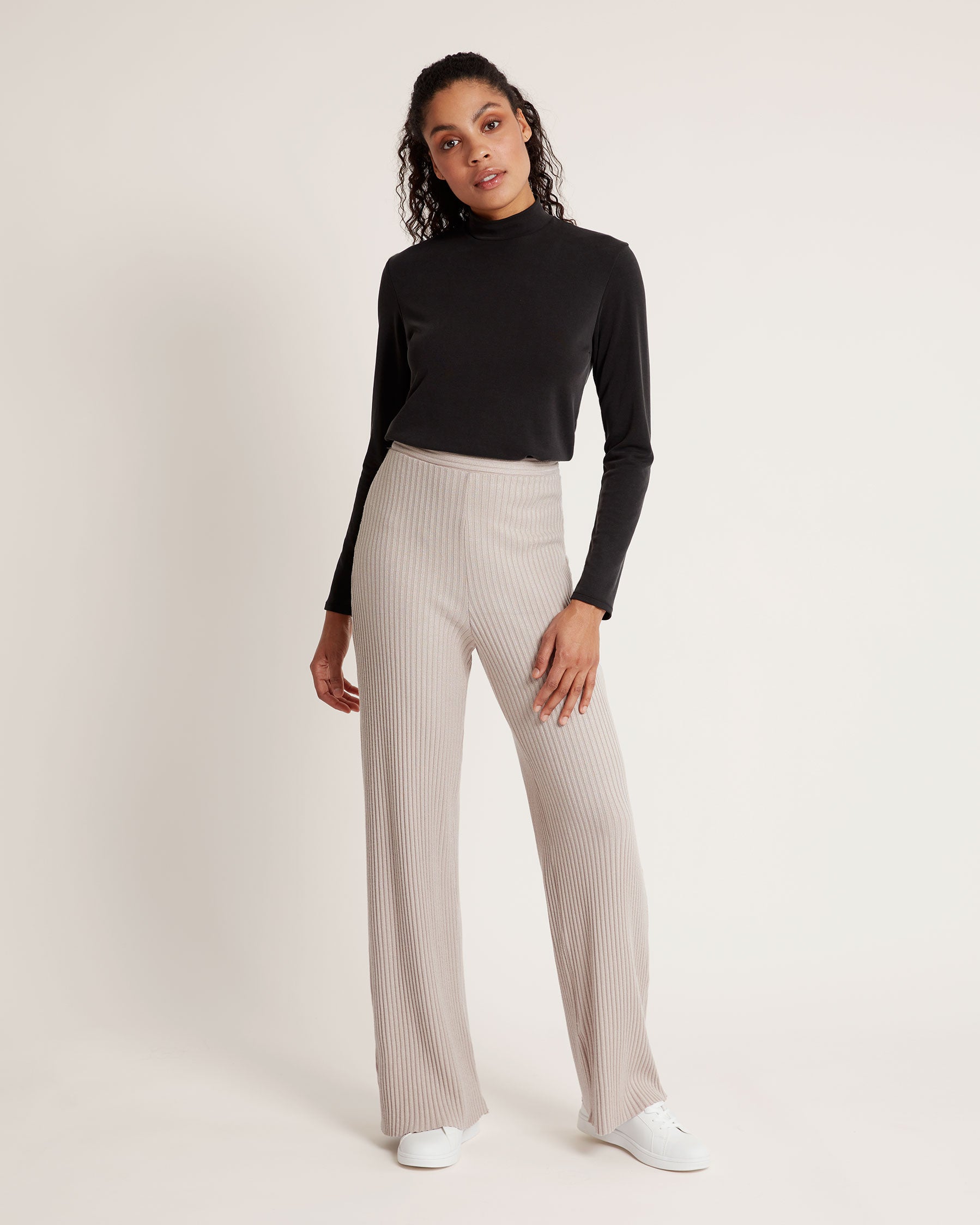 Rib-Knit Pants - Cream - Kids | H&M US